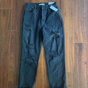 Pacsun Black Ripped Mom Jeans
